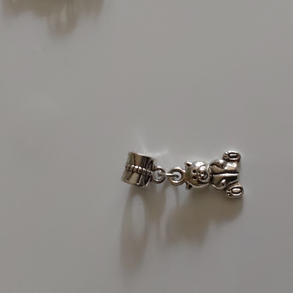 Teddy Bear Charm for European Style Bracelets Fits Pandora Systems